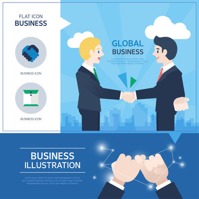 矢量商業業務分析設計圖片-矢量商業合作
